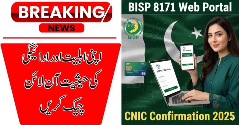 BISP 8171 Web Portal CNIC Confirmation