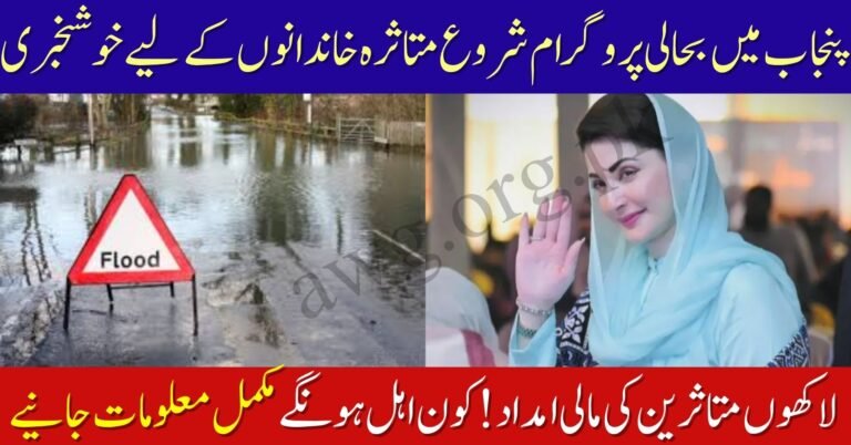 Wazir-e-Aala Punjab Sailab Bahali Program