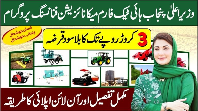 CM Punjab High-Tech Farm Mechanization Finance Program 2025 – Complete Guide for Farmers