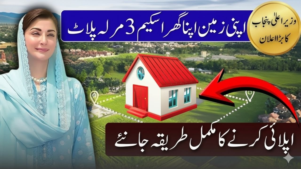 Apply Now for 3 Marla Plot in Apni Zameen Apna Ghar Scheme 2026