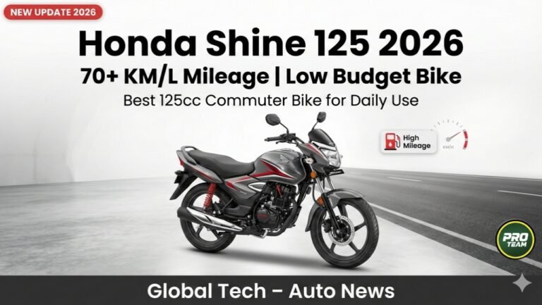 Honda Shine 2026 Low-Budget 125cc Bike With 70Kmol+ Mileage New Update