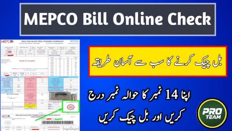 How to Check Mepco Bill Online Complete Guide