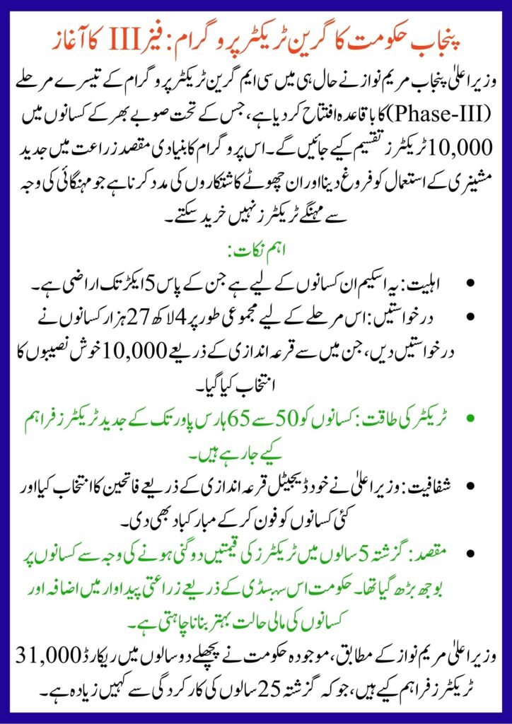 III of Green Tractor Programme