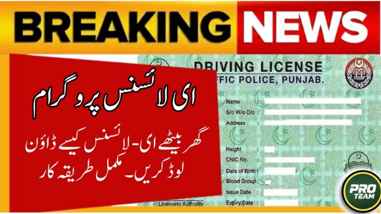 How to Download E‑License from Punjab Traffic Police 2026 – Easy Step‑by‑Step Guide